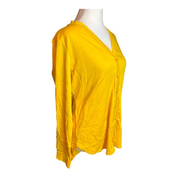 Isaac Mizrahi Live Regular Essentials Pima Cotton Button Front Cardigan Small - Picture 5 of 8